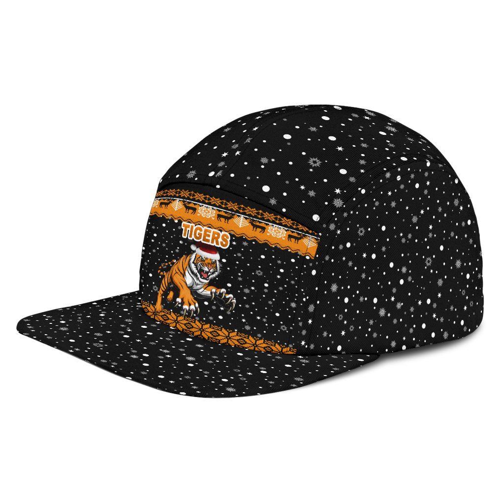 wests-christmas-5-panel-hat-tigers-unique-vibes-black