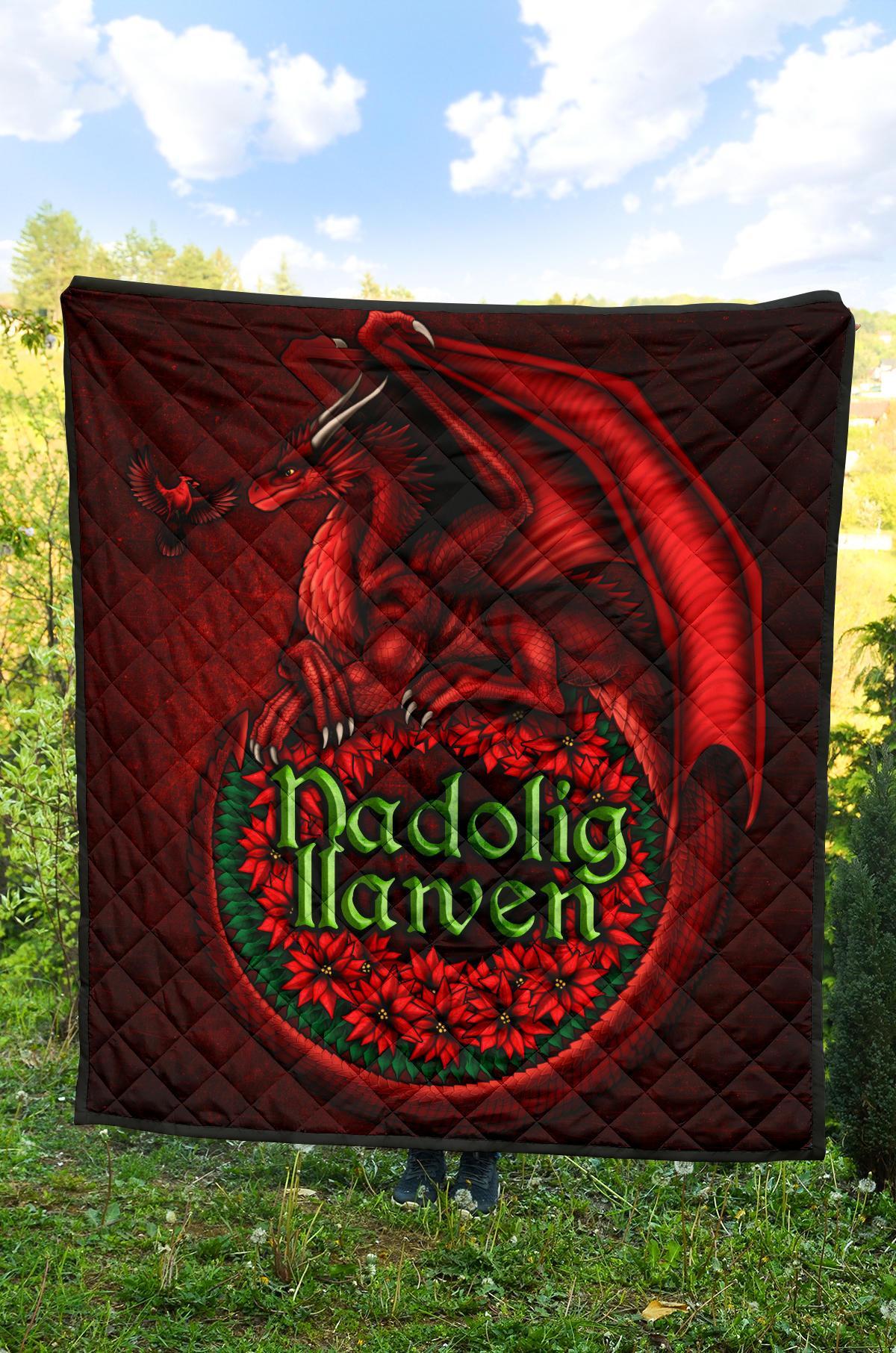 wales-premium-quilt-christmas-dragon