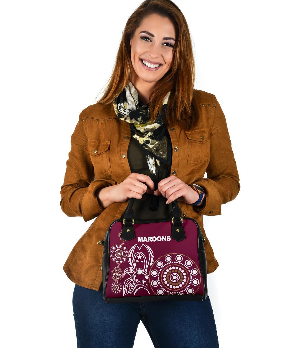 Queensland Shoulder Handbag Maroons Simple Indigenous - Vibe Hoodie