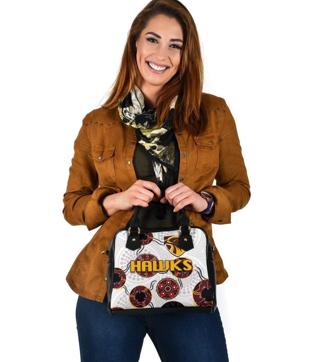 Hawthorn Shoulder Handbag Hawks Indigenous - White - Vibe Hoodie