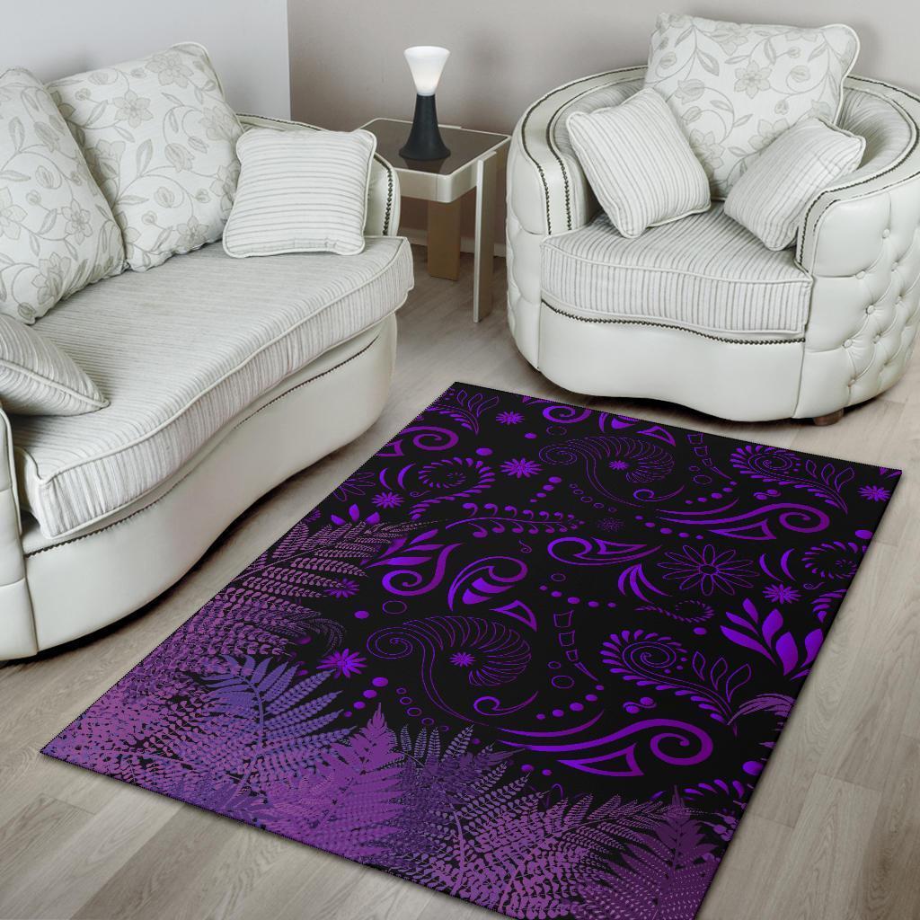 new-zealand-area-rug-silver-fern-aotearoa-vibes-purple