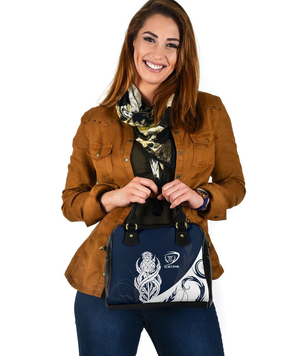 Scottish Rugby Shoulder Handbag Thistle Vibes - Navy - Vibe Hoodie