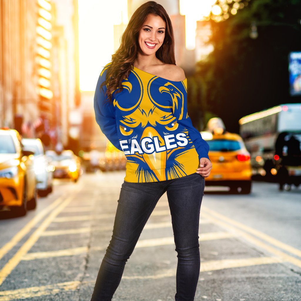 West Coast Eagles Women Off Shoulder Sweater Special Style - Vibe Hoodie