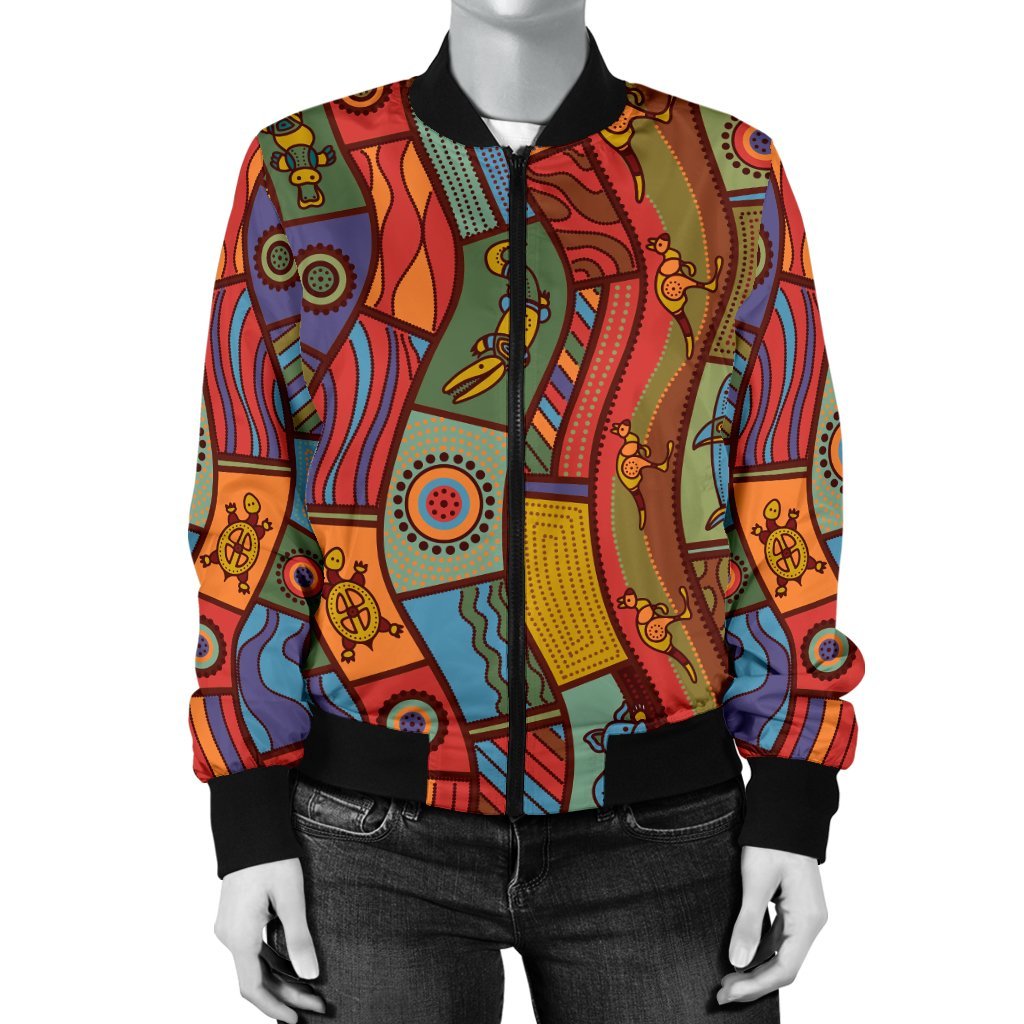 womens-bomber-jacket-aboriginal-art-with-animals