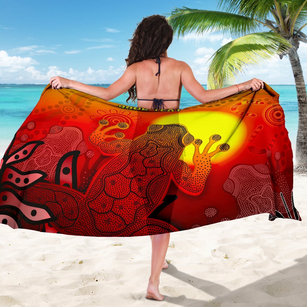 customaboriginal-sarong-indigenous-frog-red