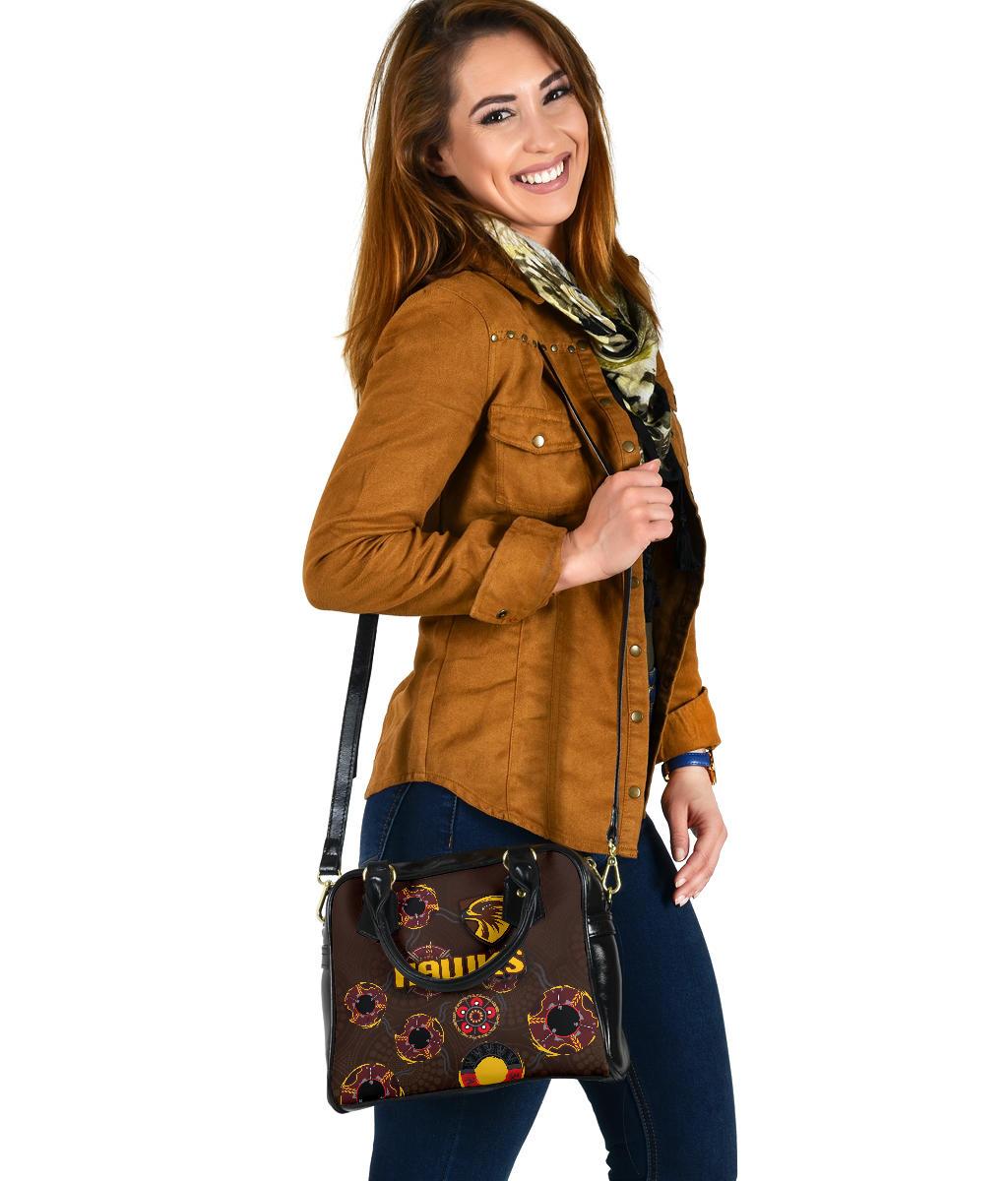 Hawthorn Shoulder Handbag Hawks Indigenous - Brown - Vibe Hoodie