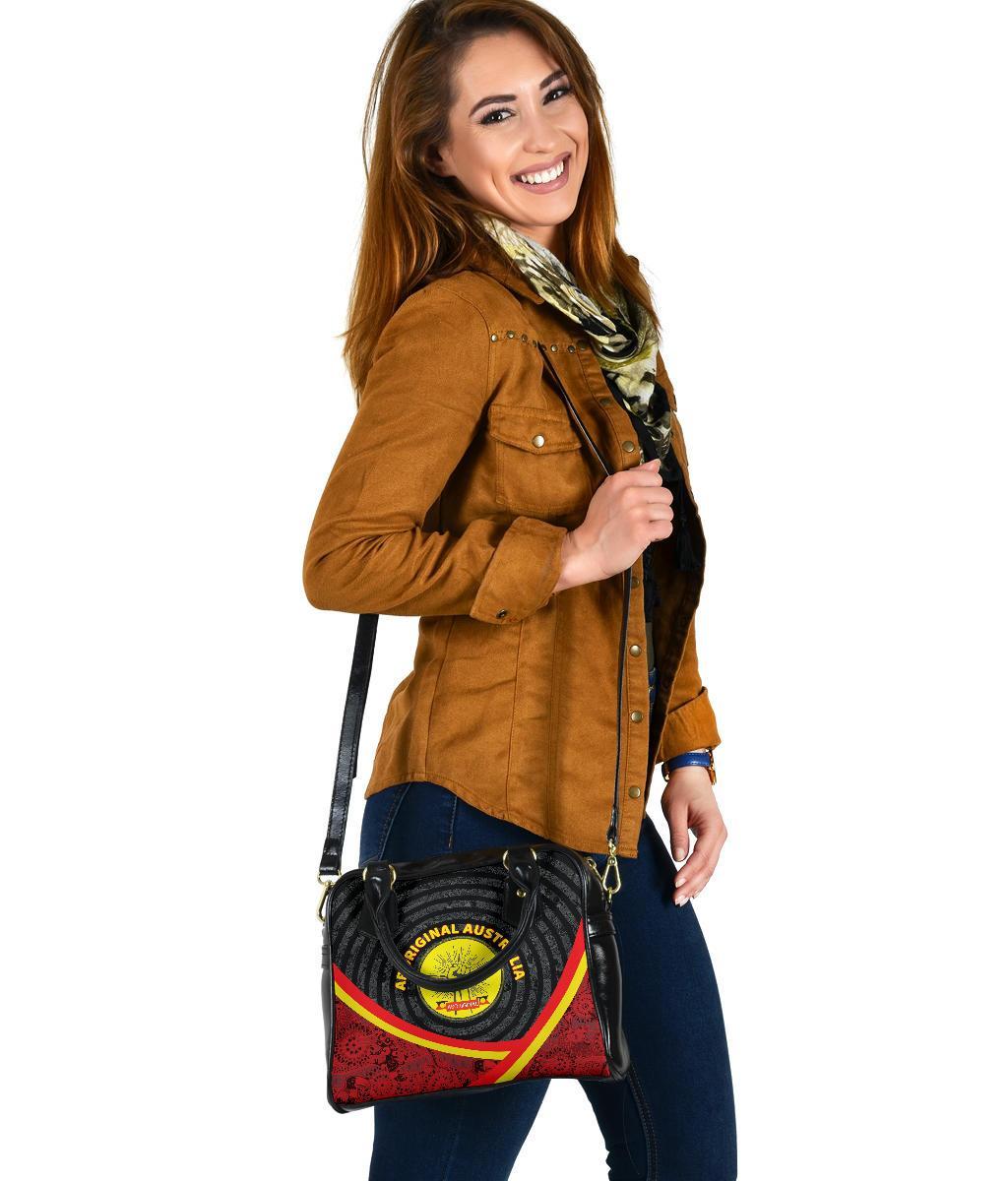 Shoulder Handbags - Aboriginal Flag And Animals Pattern - Vibe Hoodie