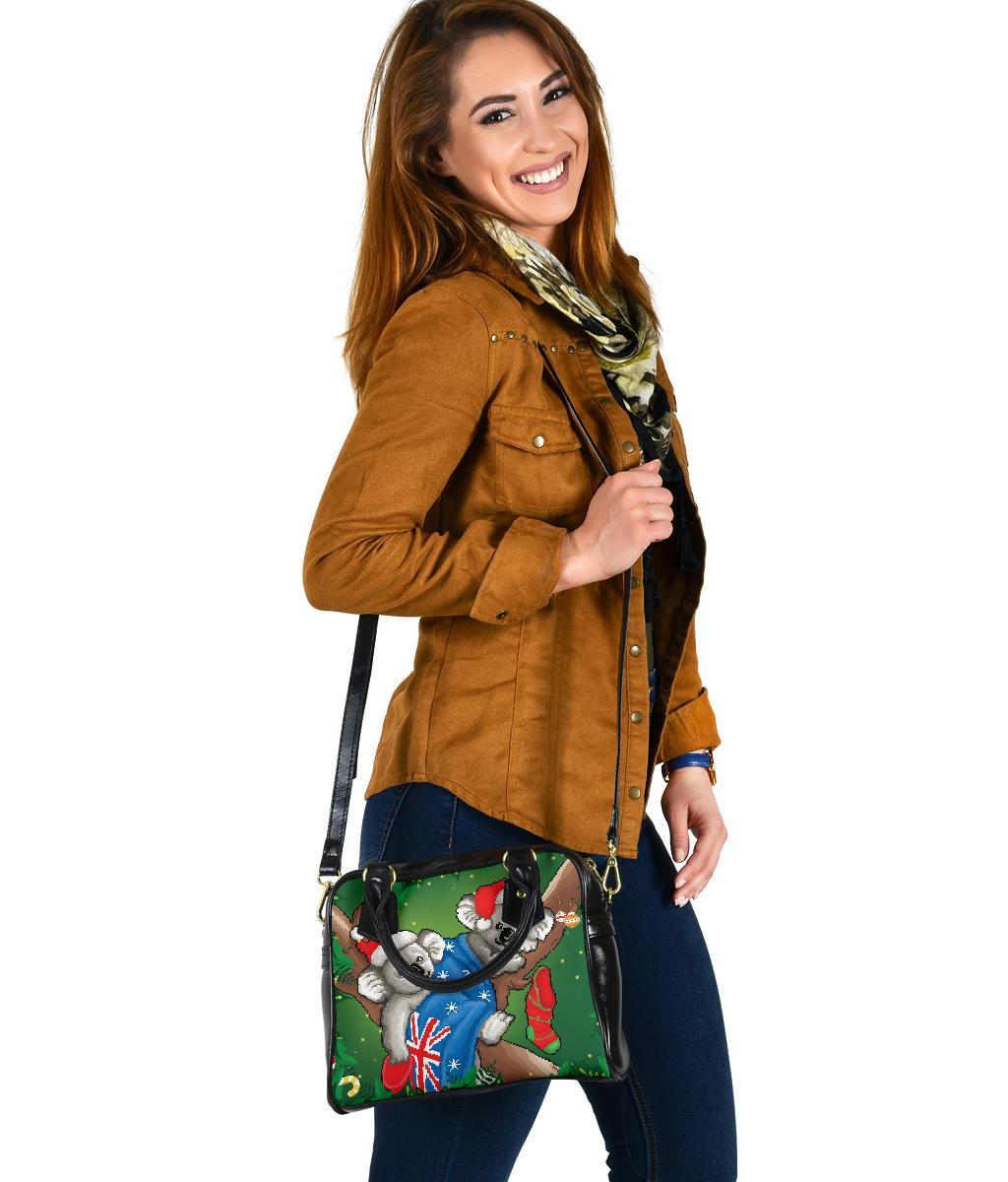 Christmas Shoulder Handbag - Australia Flag with Koala Ugly  Christmas - Vibe Hoodie