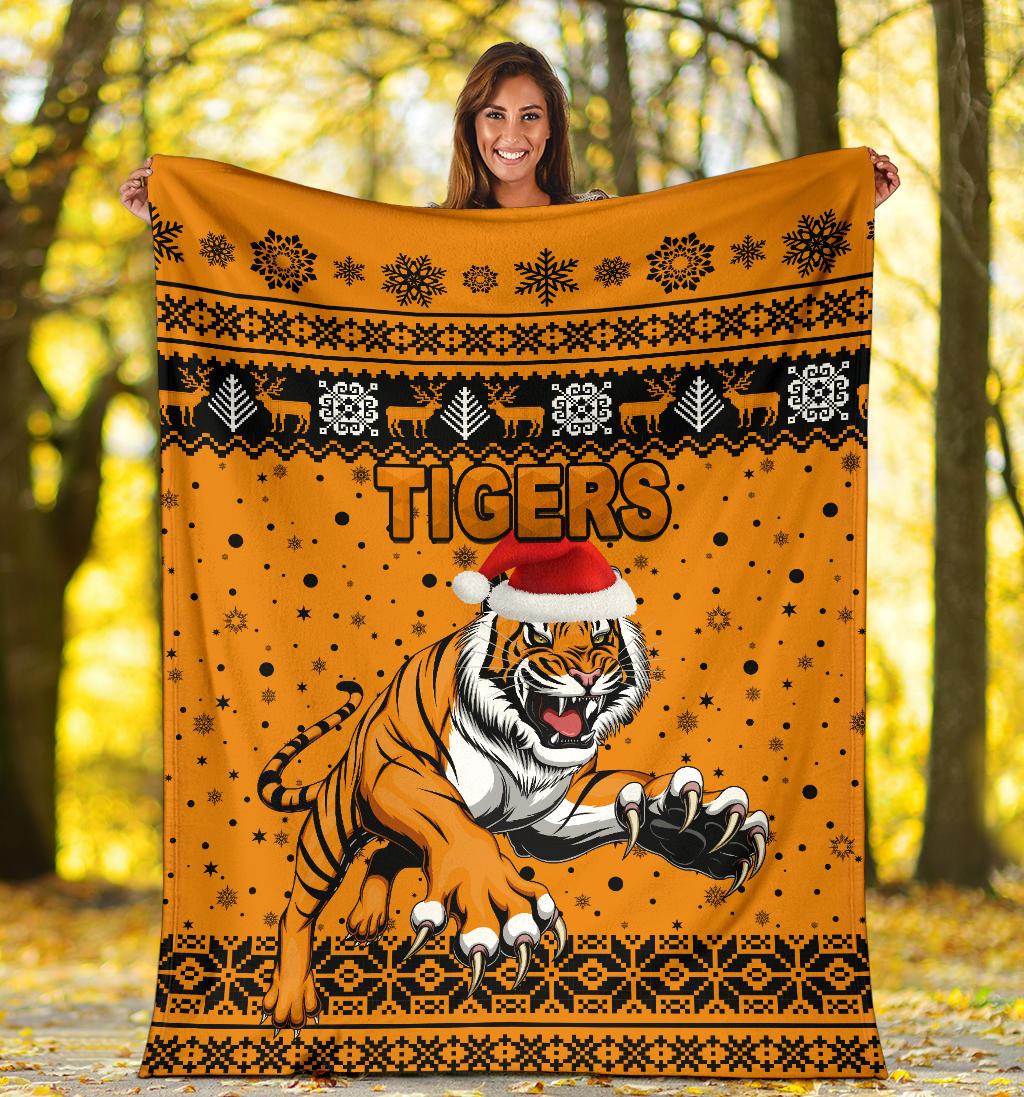 wests-christmas-premium-blanket-tigers-unique-vibes-orange