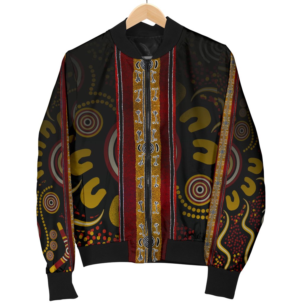 women-bomber-jacket-aboriginal-dot-panting-art-stripe-lines