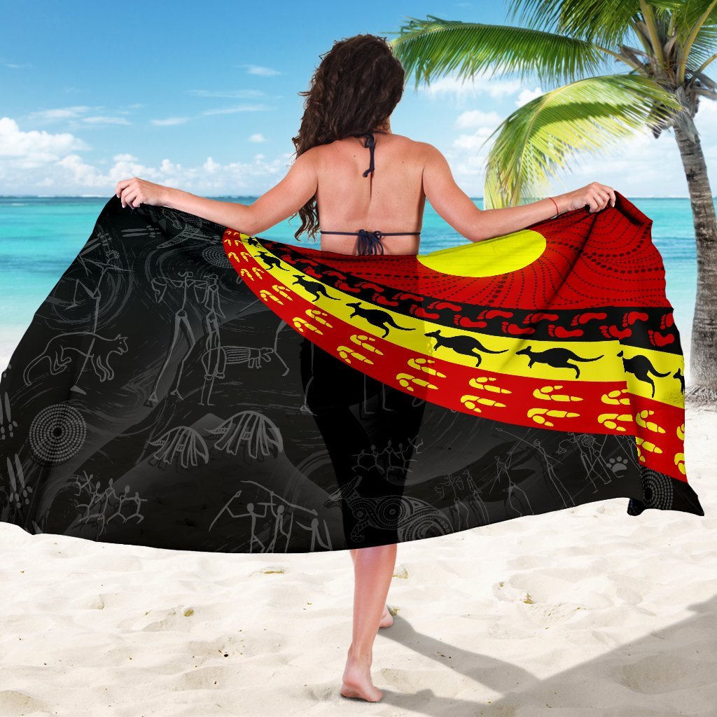 aboriginal-sarong-indigenous-flag-circle-dot-painting