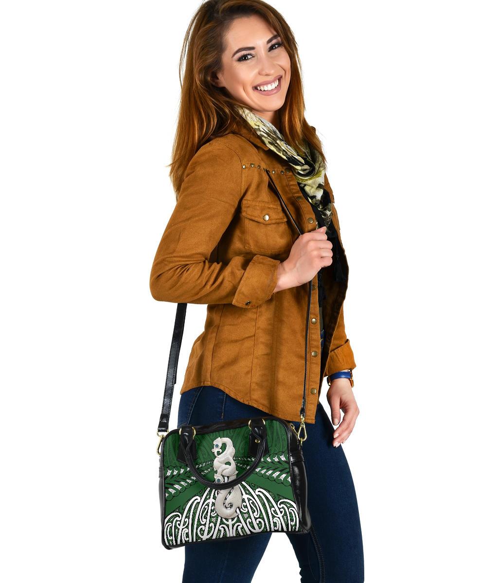 Maori Moko Tattoo Shoulder Handbag, Manaia Pounamu - Vibe Hoodie