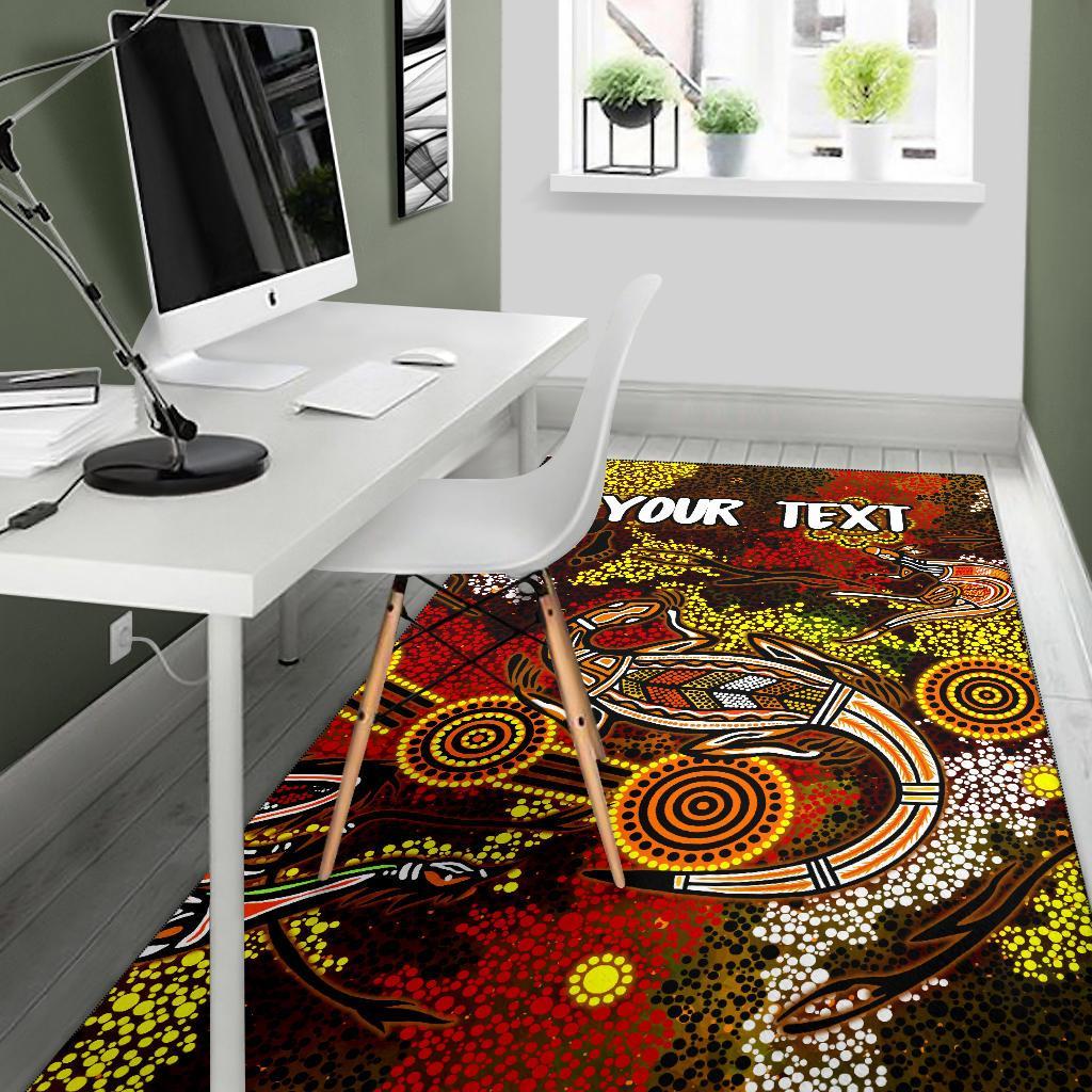 custom-aboriginal-area-rug-kangaroo-and-lizard-dot-painting-art