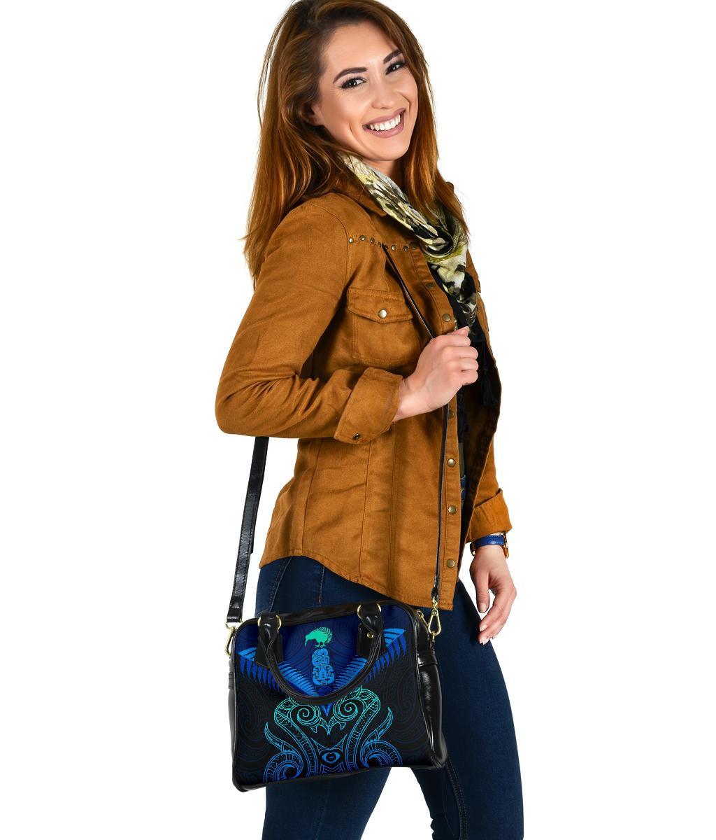 Maori Manaia New Zealand Shoulder Handbag Blue - Vibe Hoodie