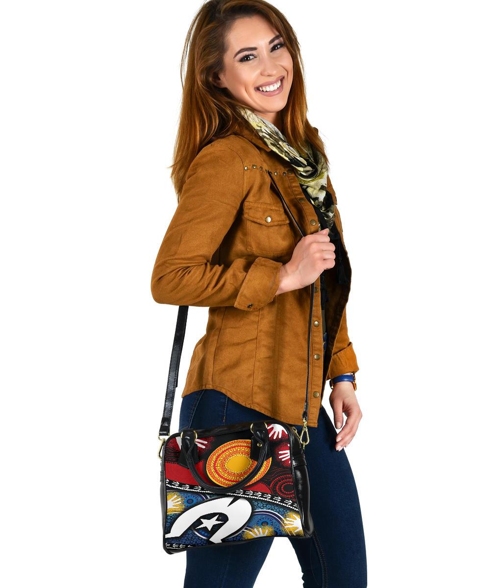 Shoulder Handbag - Australian NAIDOC Aboriginal and Torres Strait Island Flags - Vibe Hoodie