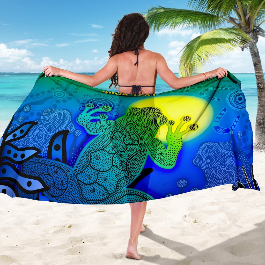 customaboriginal-sarong-indigenous-frog-blue