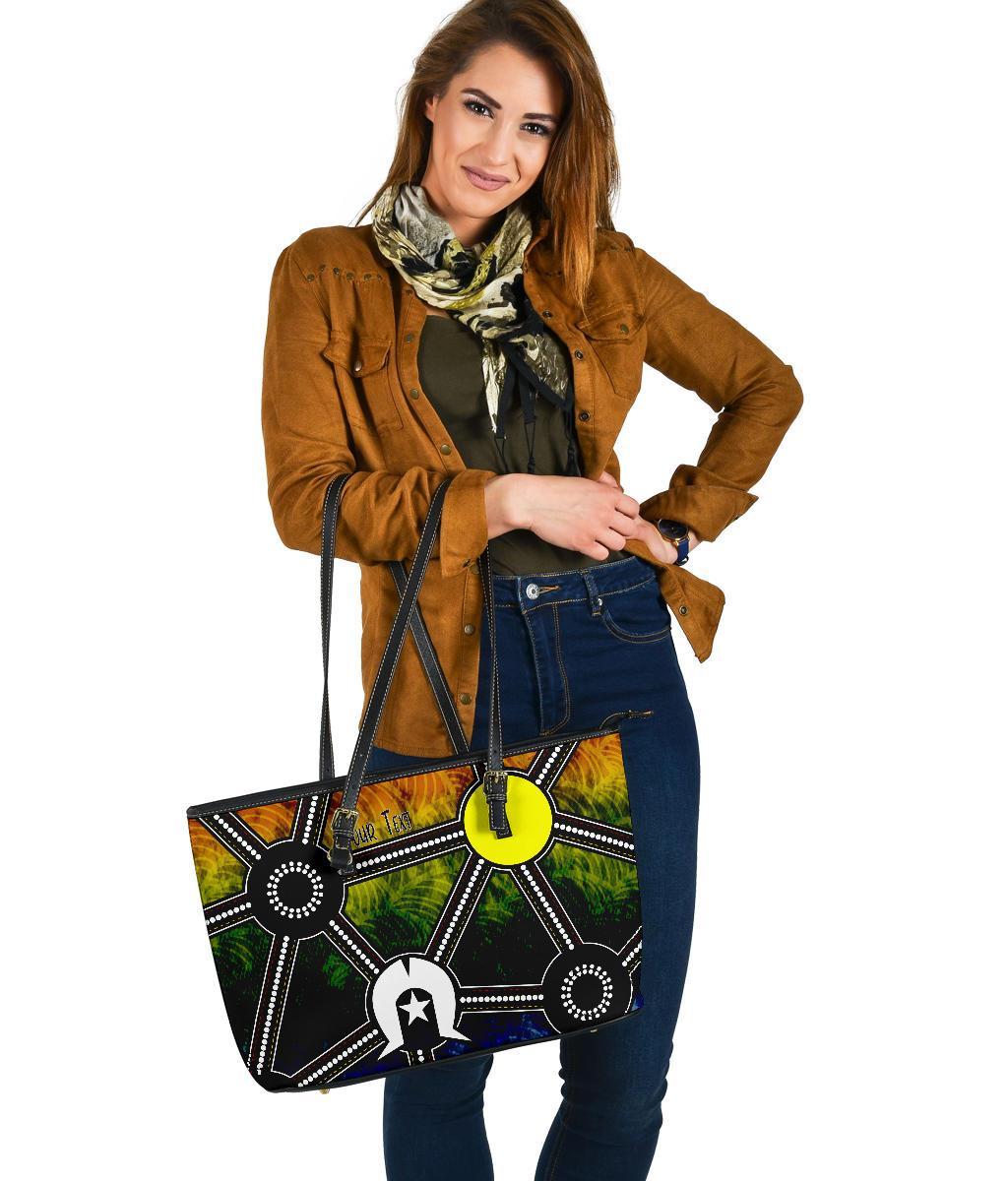 custom-naidoc-week-2021-large-leather-tote-bag-aboriginal-geometric-style