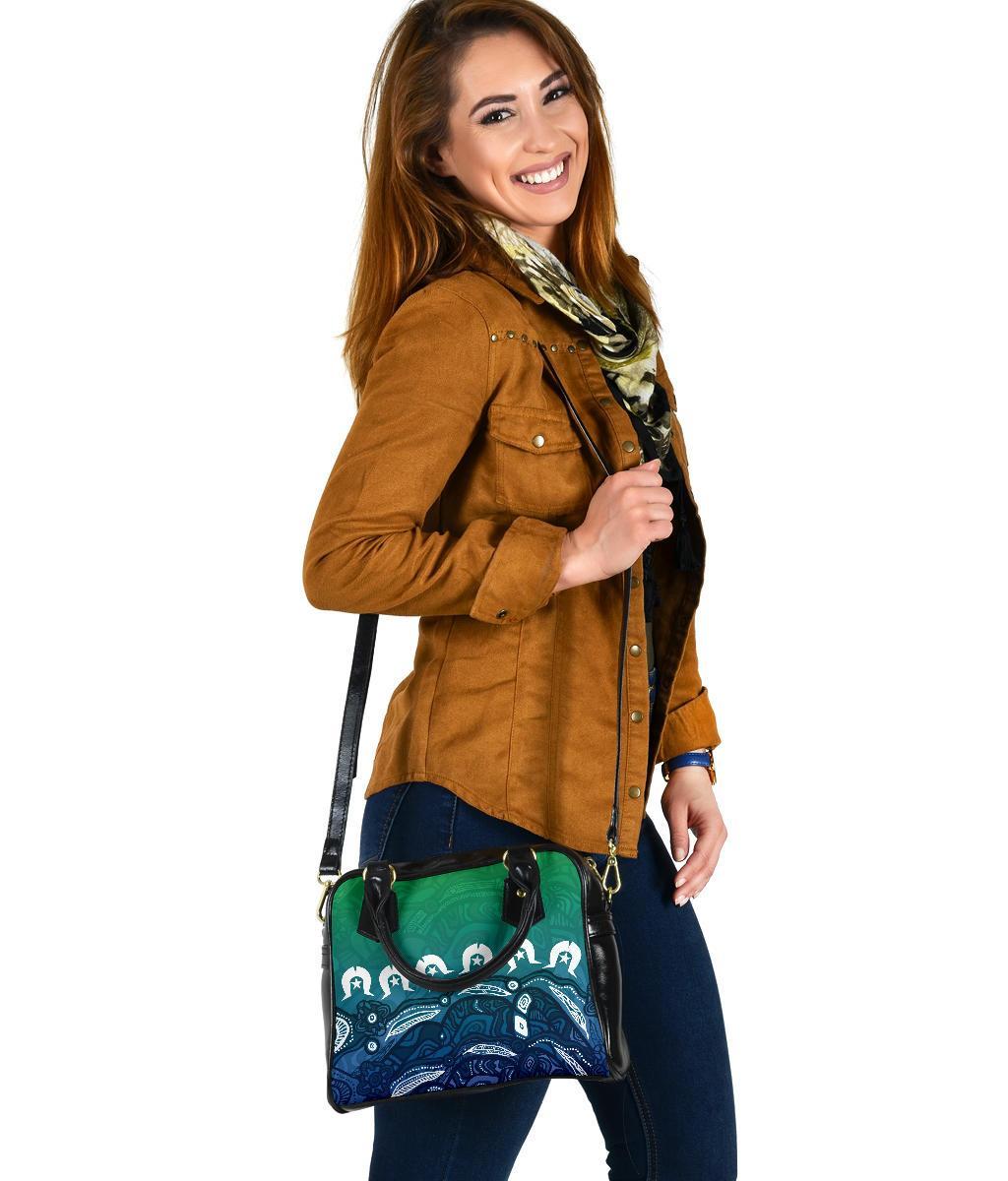 Torres Strait Islands Shoulder Handbag - Blue - Vibe Hoodie