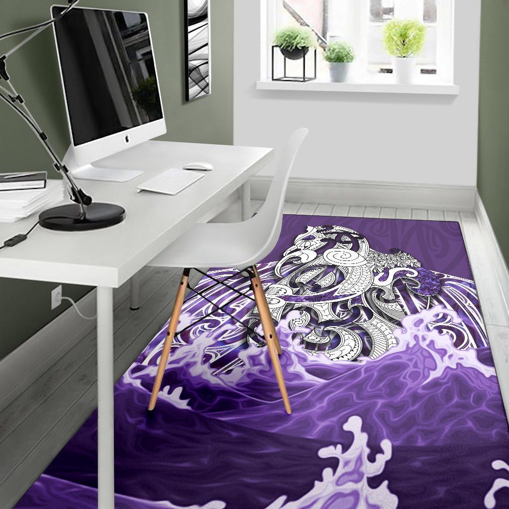 maori-manaia-the-blue-sea-area-rug-purple