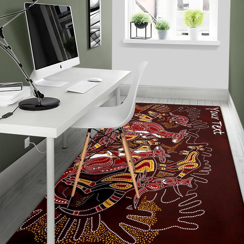 custom-aboriginal-area-rug-kangaroo-family-with-hand-art