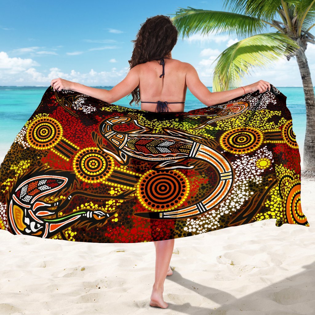 aboriginal-sarong-kangaroo-and-lizard-dot-painting-art