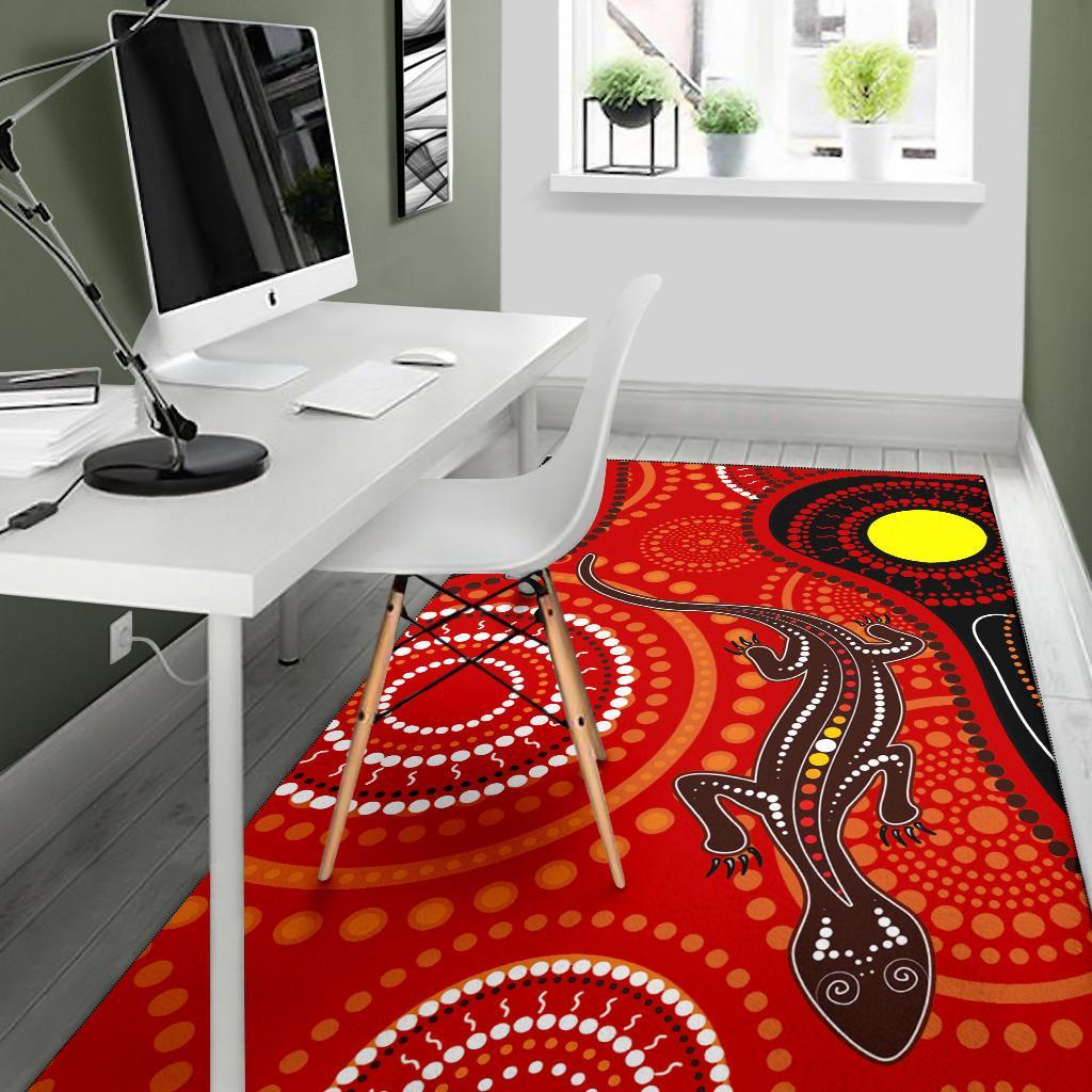 aboriginal-area-rug-australia-lizard-dot-painting-art