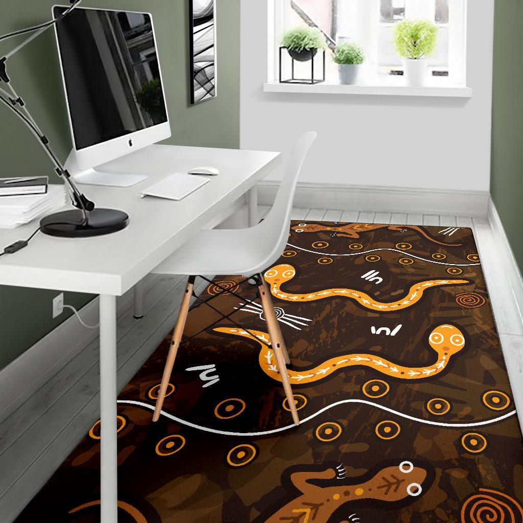 aboriginal-area-rug-indigenous-snake-hand-brown-color