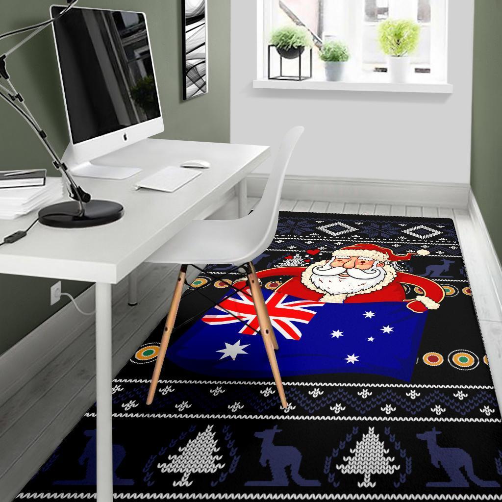 christmas-area-rug-australia-santa-claus-hold-the-flag-black