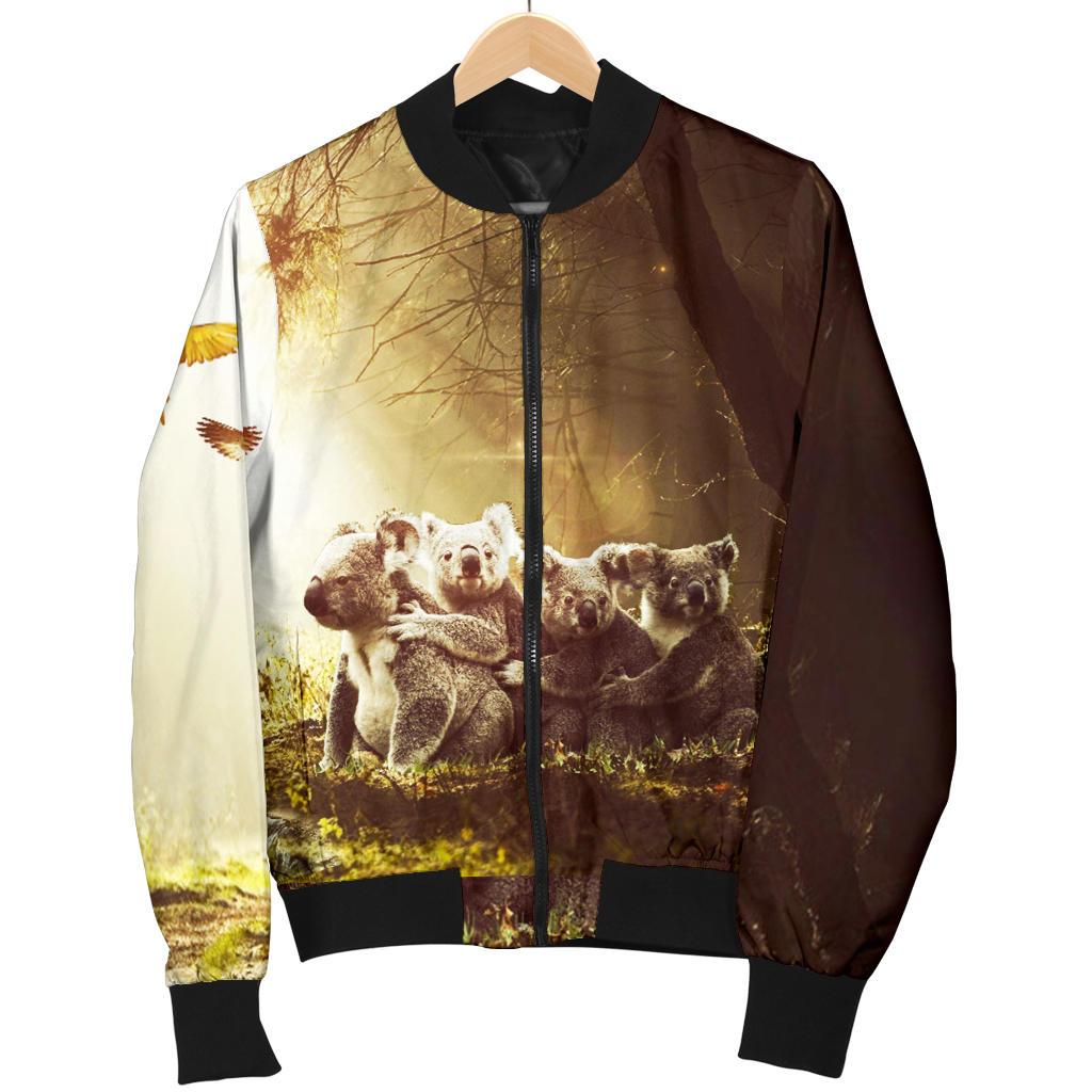 womens-bomber-jacket-koala-family-landscape-art