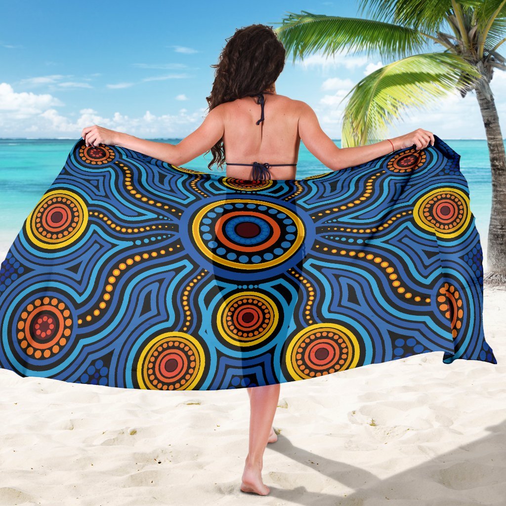 aboriginal-sarong-blue-sunrise-indigenous-art