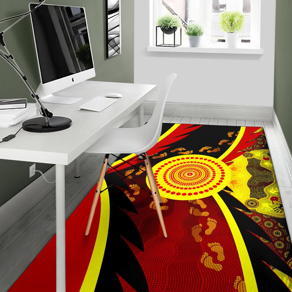 aboriginal-area-rug-indigenous-flag-with-footprint-hand-art