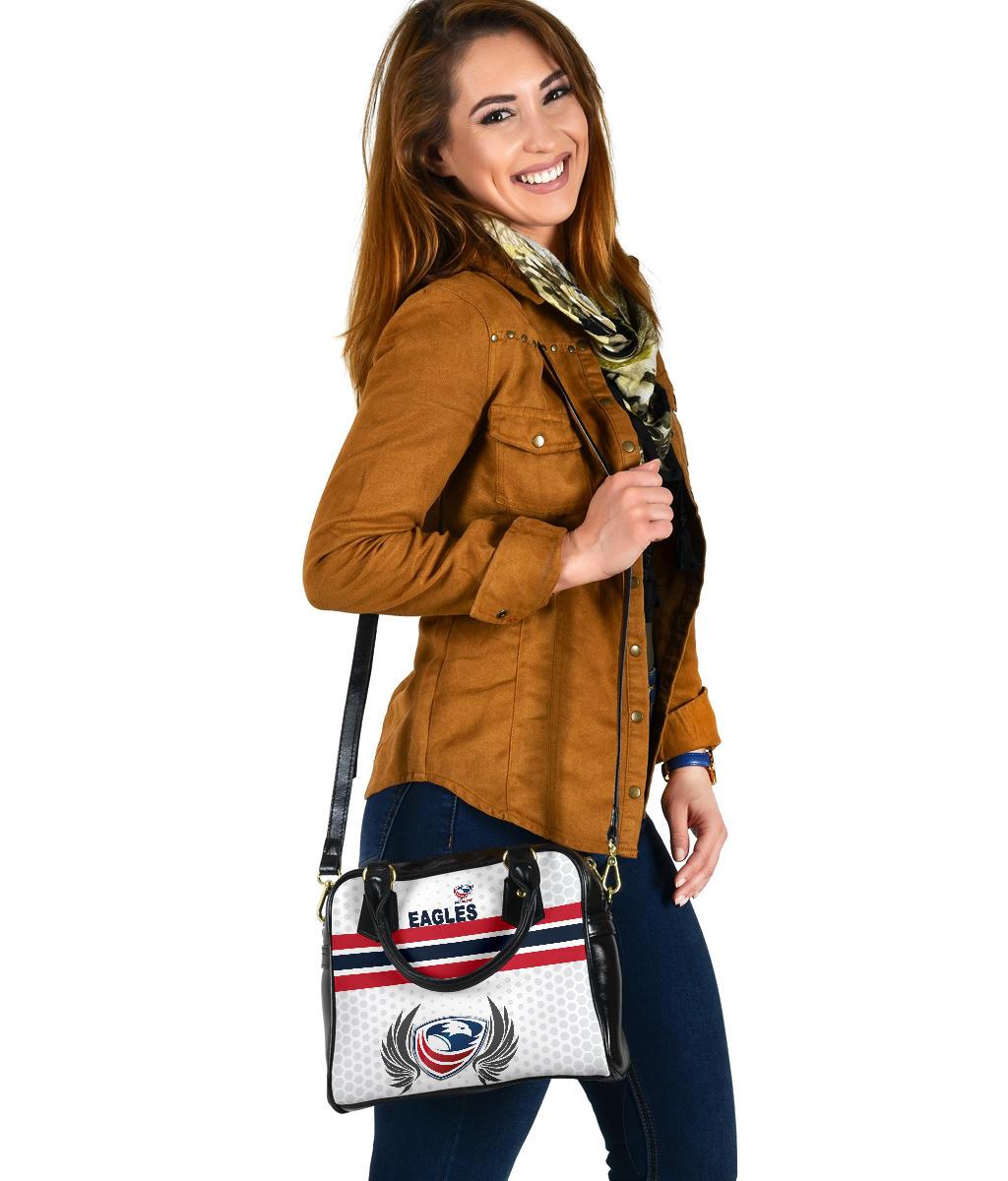 USA Rugby Shoulder Handbag Eagles Simple Style - White - Vibe Hoodie