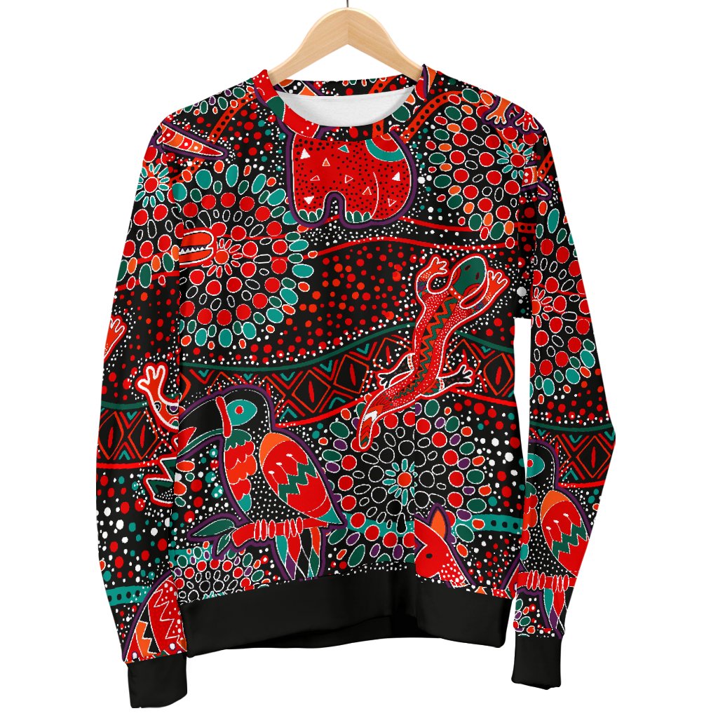 womens-sweaters-aboriginal-animal-dot-acrylic-paint