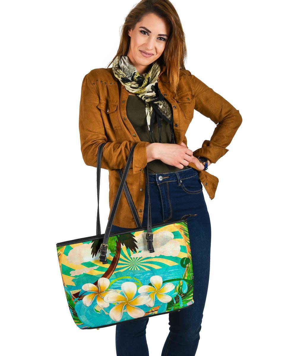 sunny-tropical-plumeria-large-leather-tote-bag