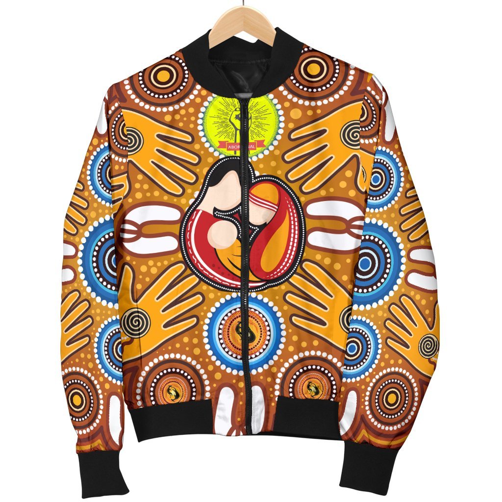 womens-bomber-jackets-aboriginal-family-with-dot-painting-art