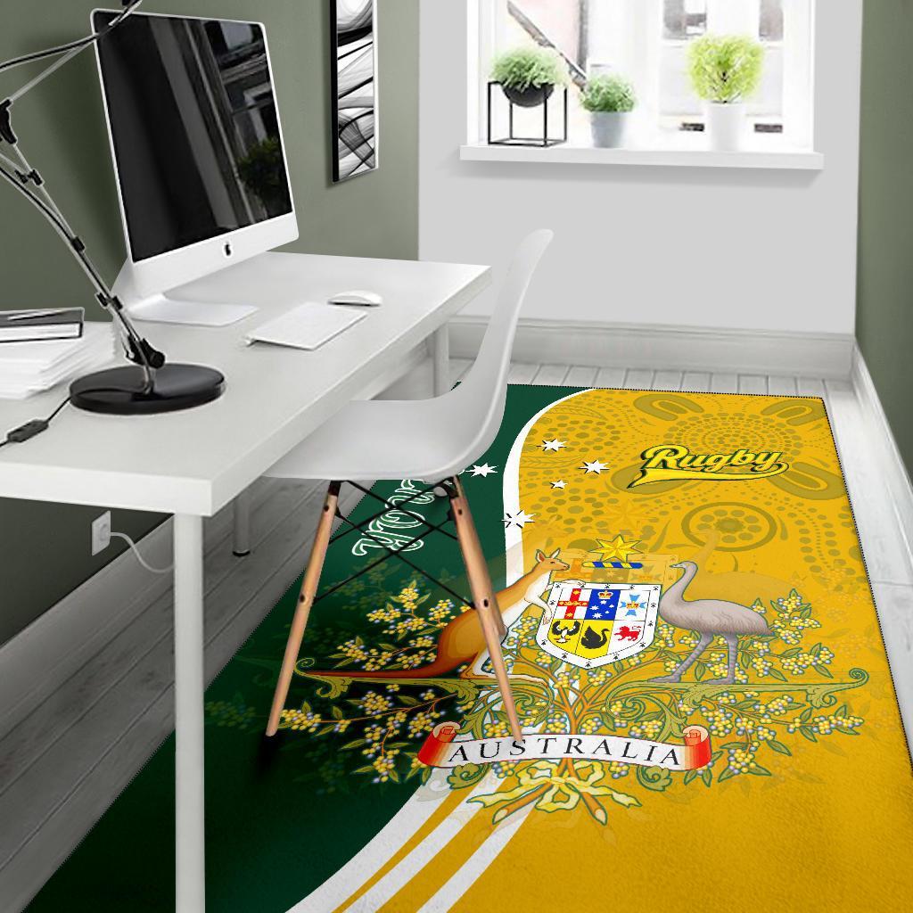 personalised-area-rug-australia-coat-of-arm-in-rugby-style