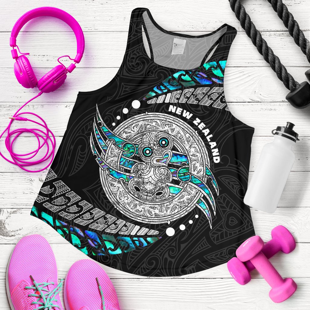 Maori New Zealand Women's Racerback Tank Hei Tiki Sport Style - Vibe Hoodie