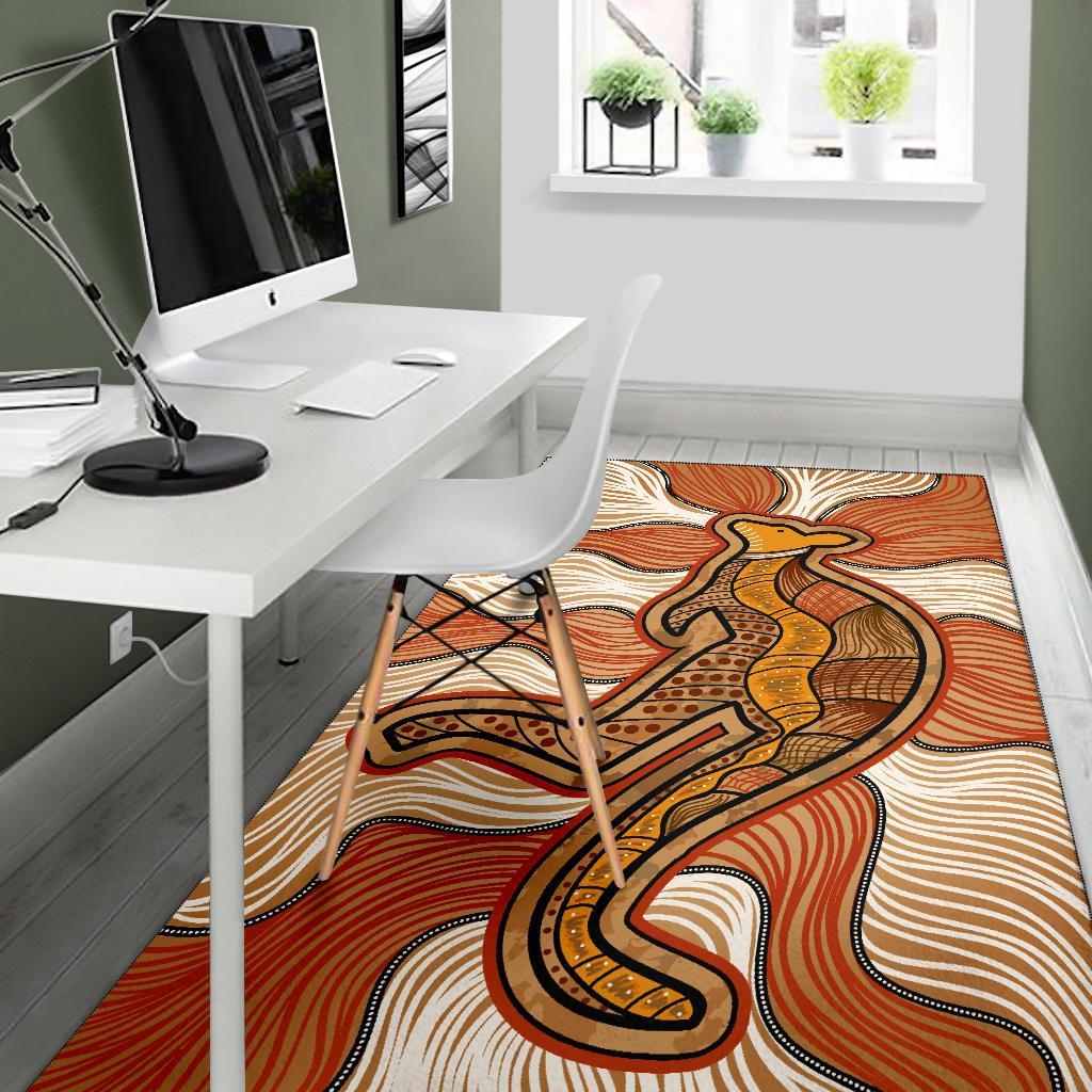 aboriginal-area-rug-indigenous-kangaroo-vintage-stye