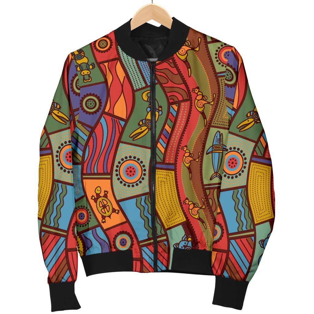 womens-bomber-jacket-aboriginal-art-with-animals