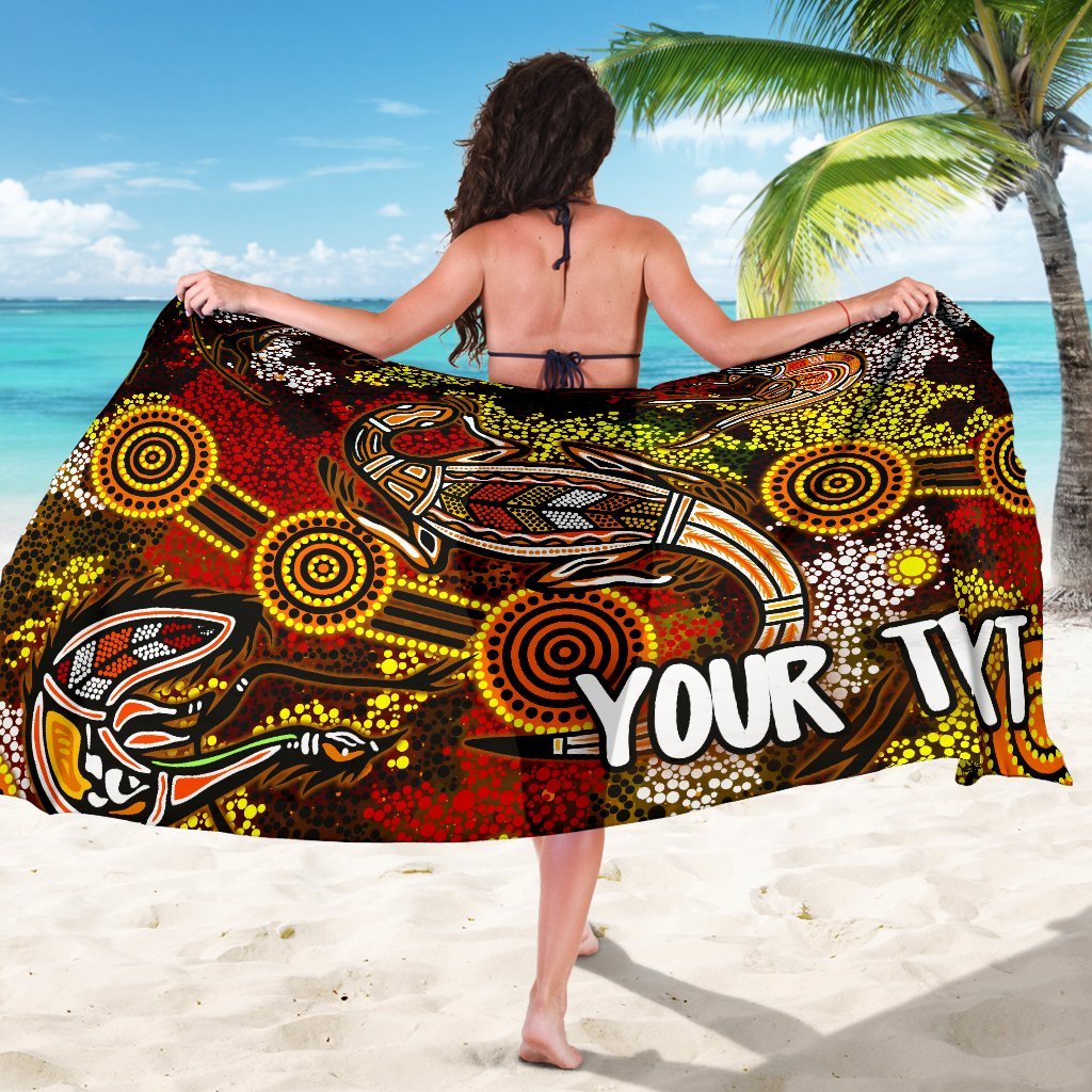 custom-aboriginal-sarong-kangaroo-and-lizard-dot-painting-art