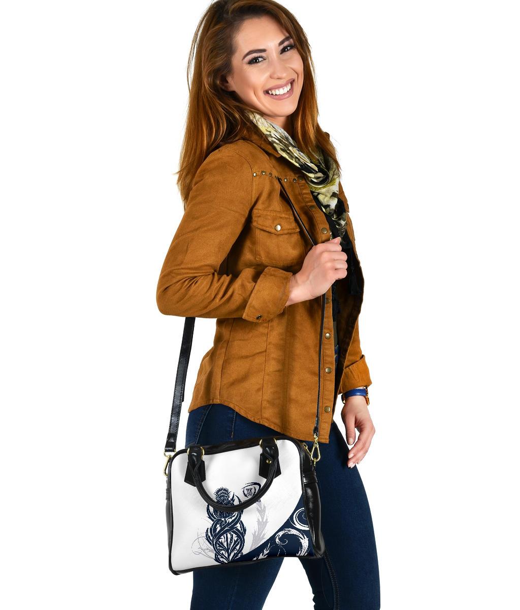 Scottish Rugby Shoulder Handbag Thistle Vibes - White - Vibe Hoodie