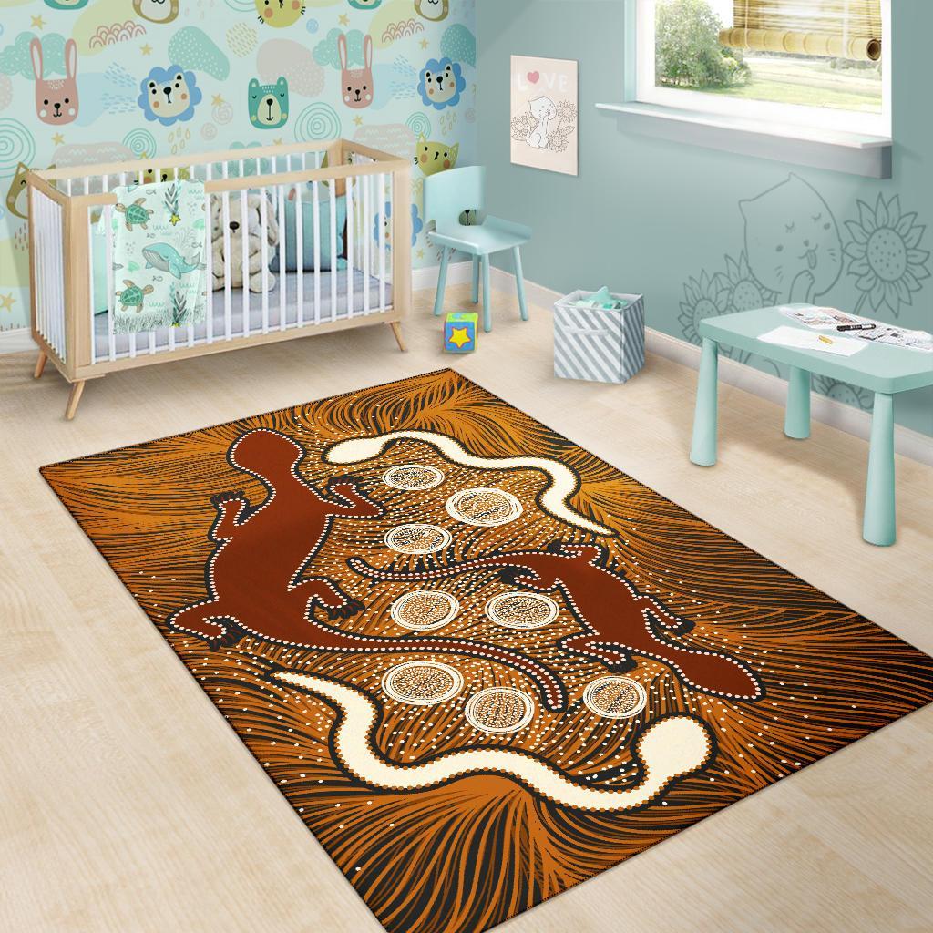 aboriginal-area-rug-indigenous-brown-lizard-and-white-snake-1