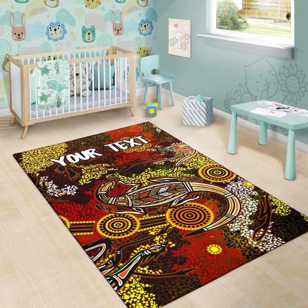 custom-aboriginal-area-rug-kangaroo-and-lizard-dot-painting-art