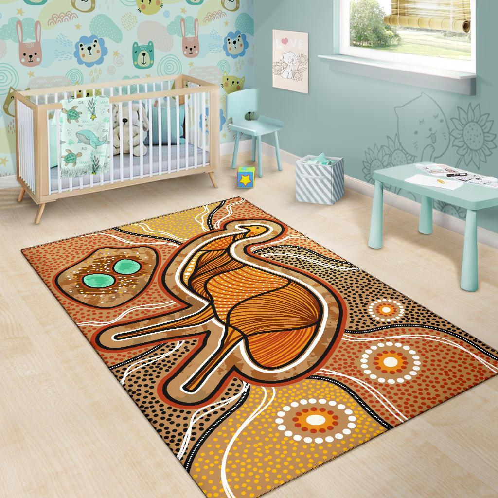 aboriginal-area-rug-indigenous-emu-vintage-stye