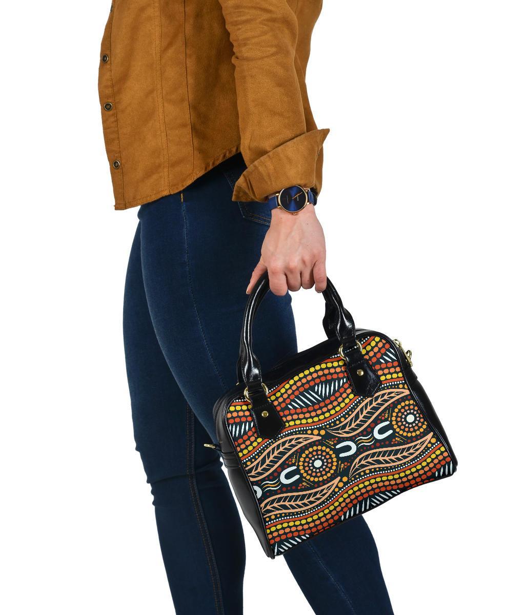 Shoulder Handbag - Indigenous Dot Painting - Vibe Hoodie