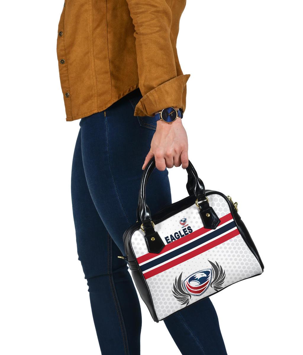 USA Rugby Shoulder Handbag Eagles Simple Style - White - Vibe Hoodie