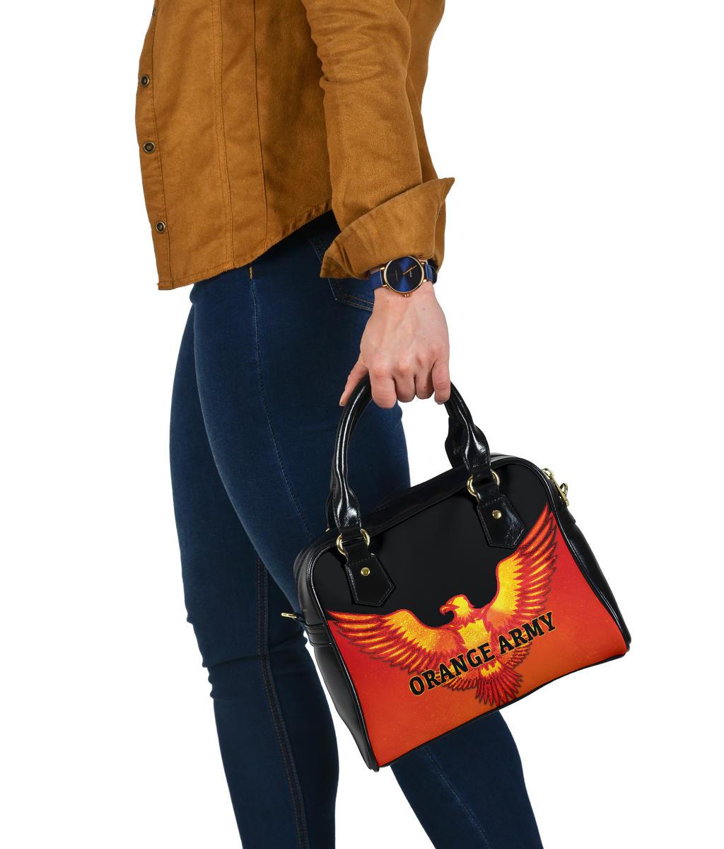 Orange Army Shoulder Handbag Cricket Sporty Style - Vibe Hoodie