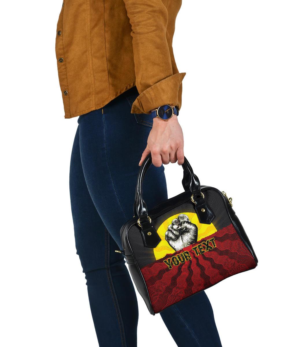 [Custom] Aboriginal Shoulder Handbag, Black Lives Matter Sun Dot Painting - Vibe Hoodie