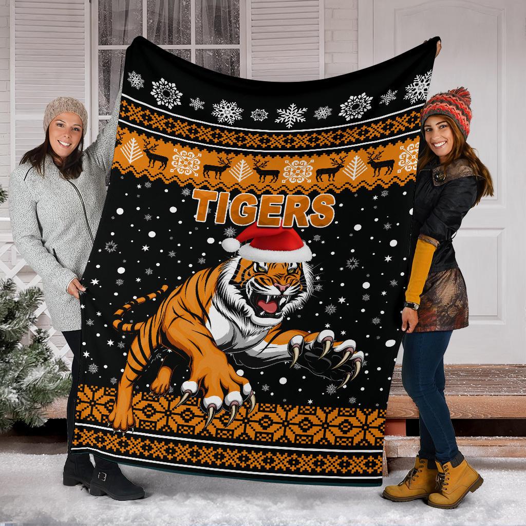 wests-christmas-premium-blanket-tigers-unique-vibes-black