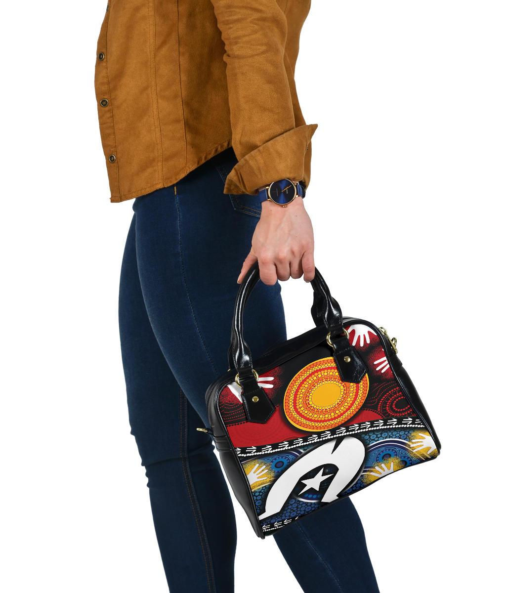 Shoulder Handbag - Australian NAIDOC Aboriginal and Torres Strait Island Flags - Vibe Hoodie